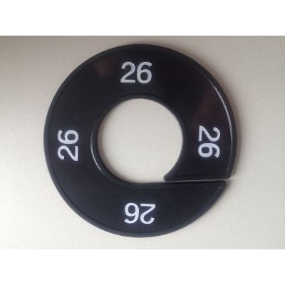 Klika - Maatring 9cm zwart/wit 26