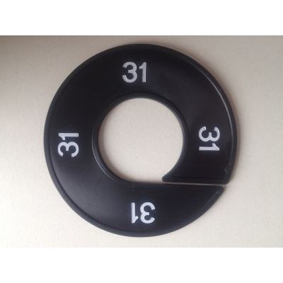 Klika - Maatring 9cm zwart/wit 31