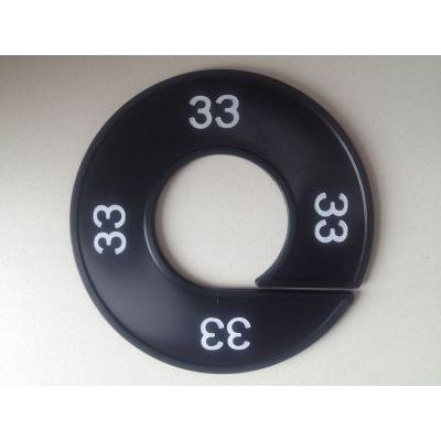 Klika - Maatring 9cm zwart/wit 33