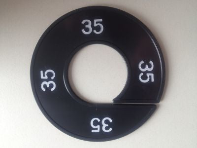Klika - Maatring 9cm zwart/wit 35
