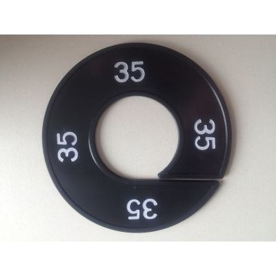 Klika - Maatring 9cm zwart/wit 35