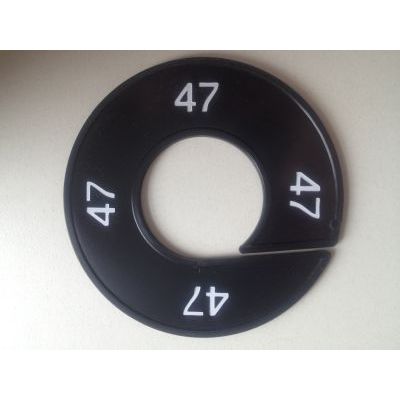 Klika - Maatring 9cm zwart/wit 47