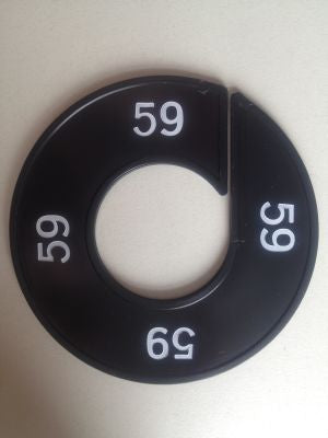 Klika - Maatring 9cm zwart/wit 59