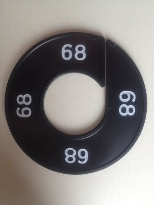 Klika - Maatring 9cm zwart/wit 68
