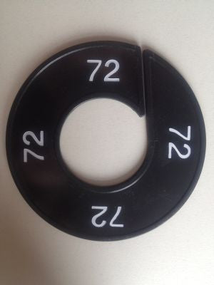 Klika - Maatring 9cm zwart/wit 72