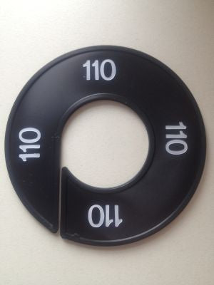 Klika - Größenring schwarz/weiß 110