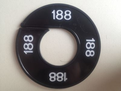 Klika - Maatring 9cm zwart/wit 188