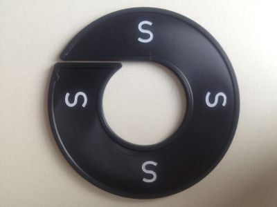 Klika - Maatring 9cm zwart/wit S