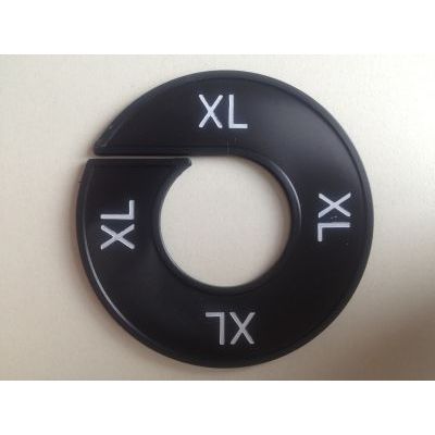 Klika - Maatring 9cm zwart/wit XL