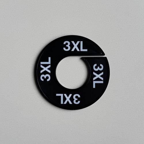 Klika - Maatring 9cm zwart/wit 3XL