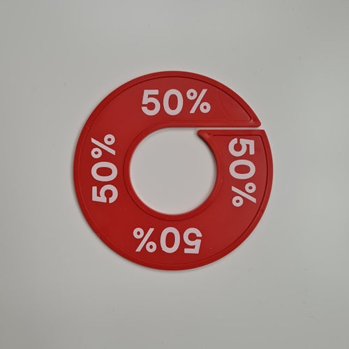 Klika - Taille bague rouge/blanc 50%