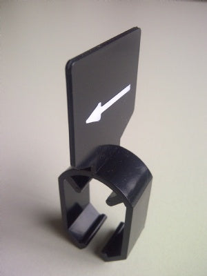 Klika - Indicateur de taille avec flèche noire sans taille