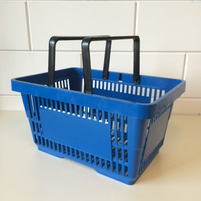 Klika - Panier de courses bleu 2 anses 22 litres