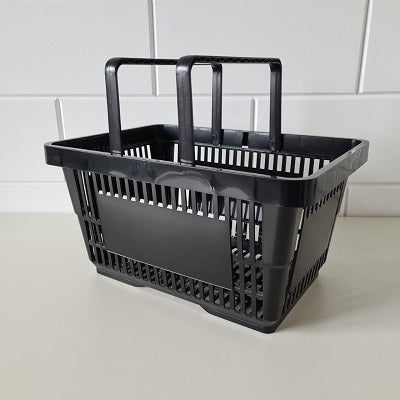 Klika - Panier de courses noir 2 anses 22 litres