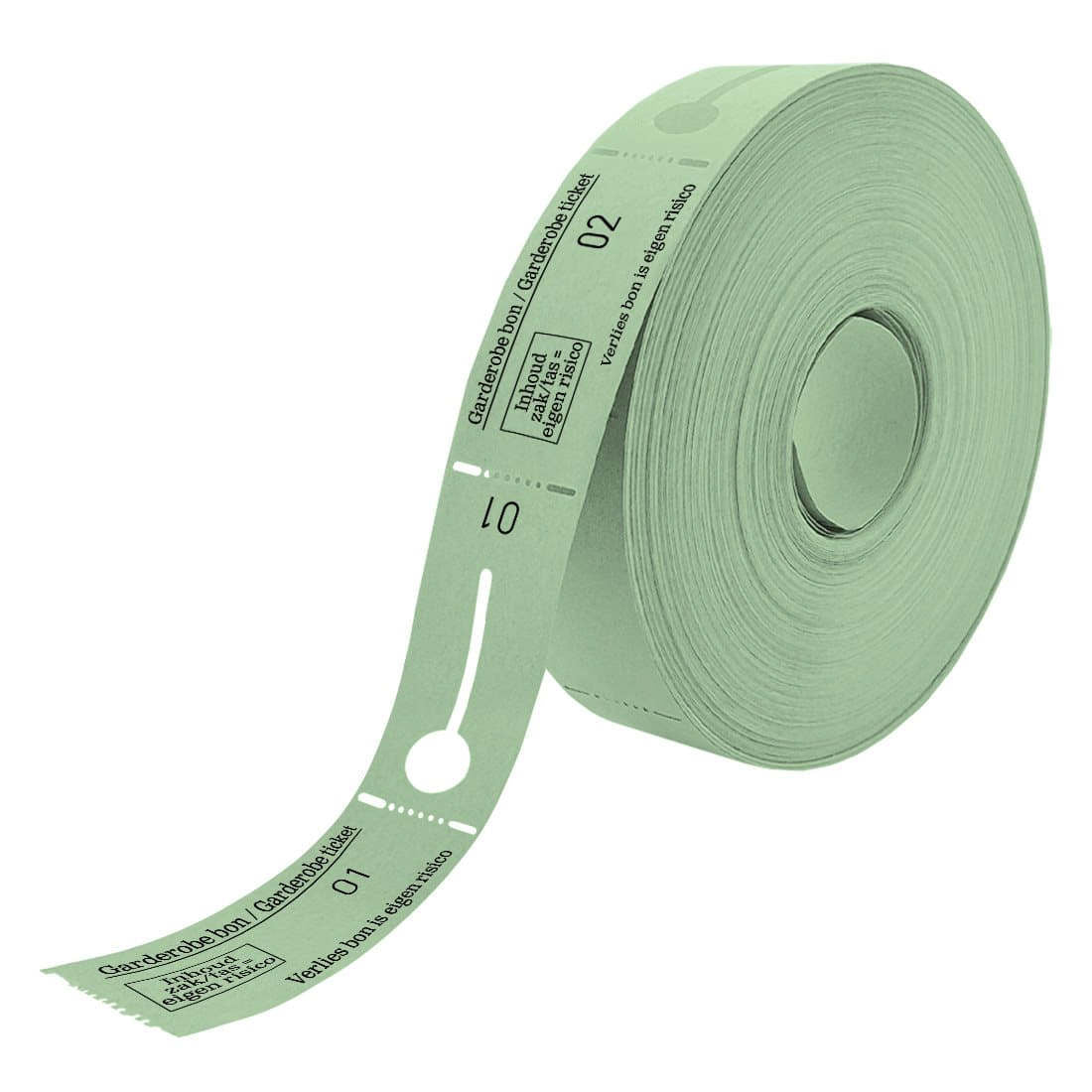 Combicraft - Garderobebonnen nummering 1 t/m 500 groen 500 stuks