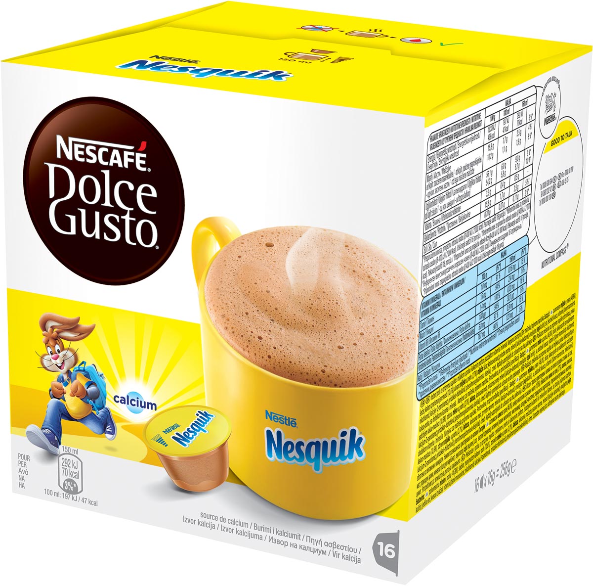 Nescafé - koffiecapsules, Nesquik, pak van 16 stuks