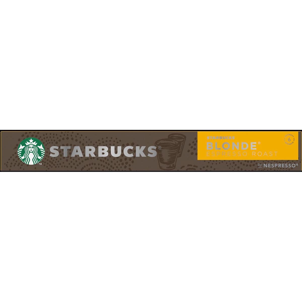Starbucks - capsules de café Bucks by Nespresso, torréfaction blonde, paquet de 10