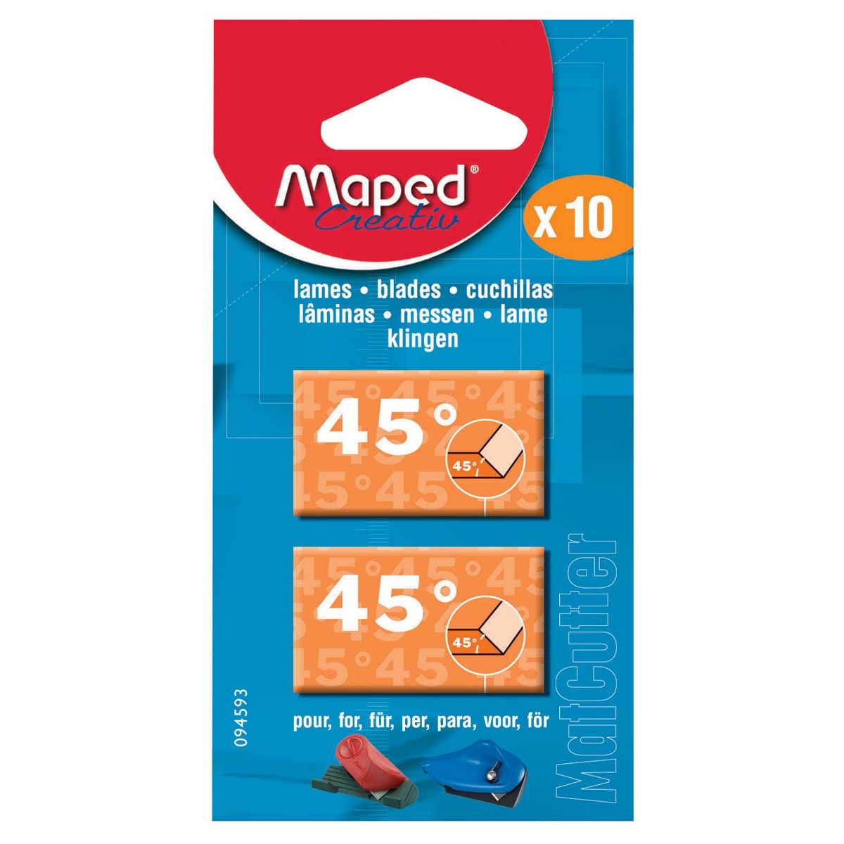 Maped - MatCutter 45° vervangmesjes