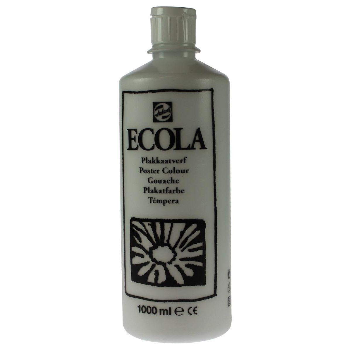 Talens - Ecola Gouache 1000 ml Flasche, weiß