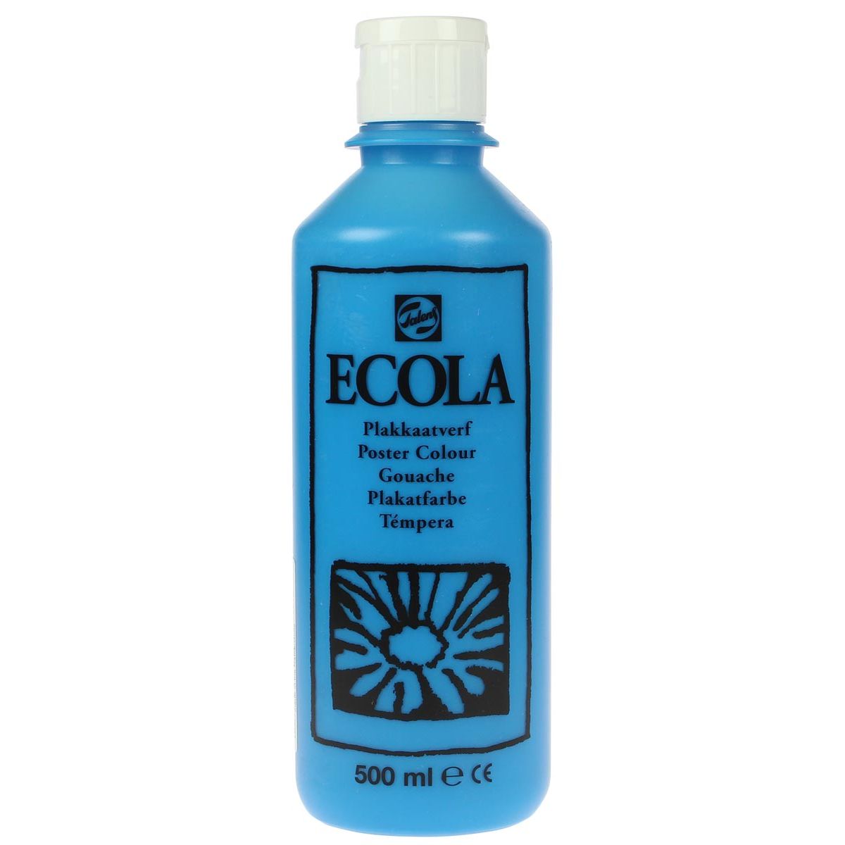 Talens - Ecola plakkaatverf flacon van 500 ml, lichtblauw