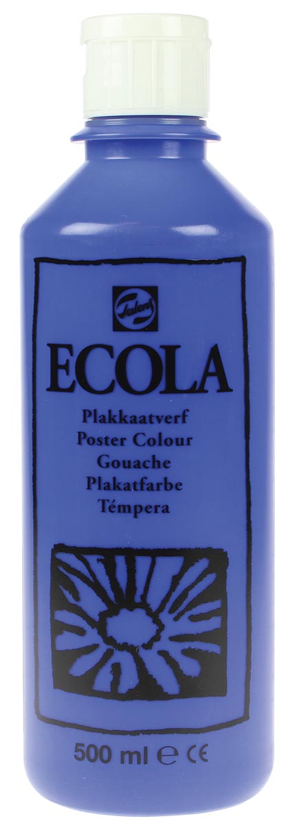 Talens - Ecola plakkaatverf flacon van 500 ml, donkerblauw