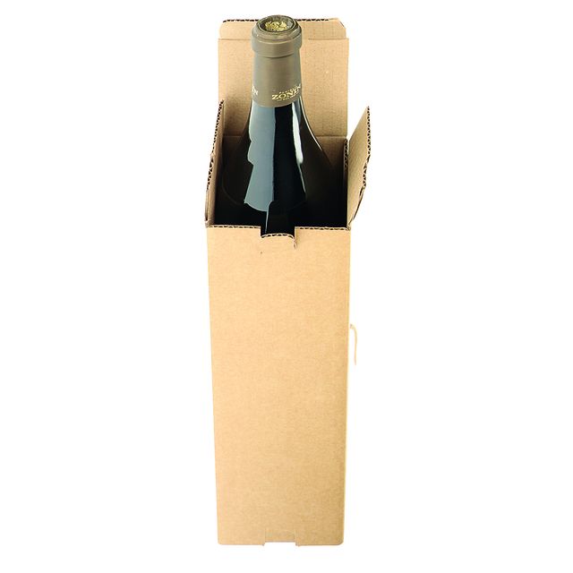 IEZZY - Verzenddoos fles karton bruin
