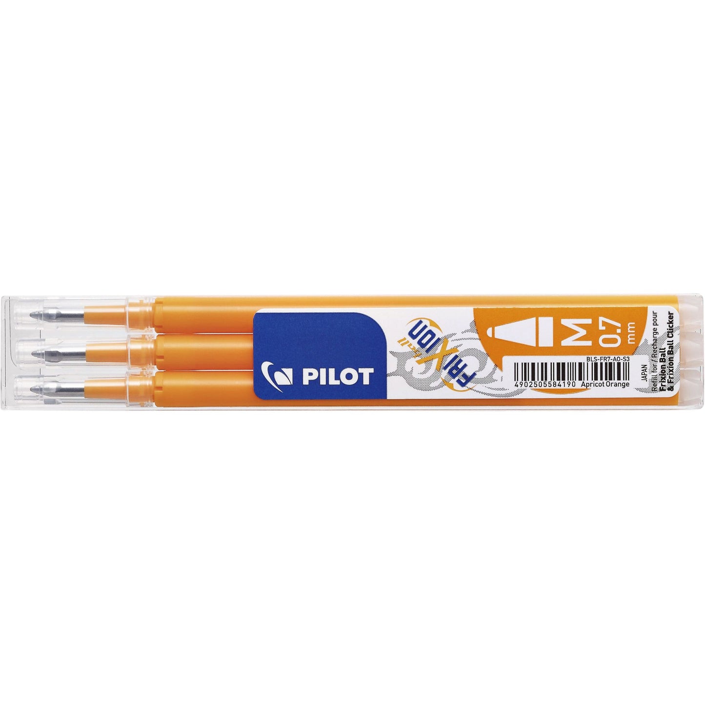 Pilot - Recharge stylo roller friXion medium abricot orange lot de 3 pièces