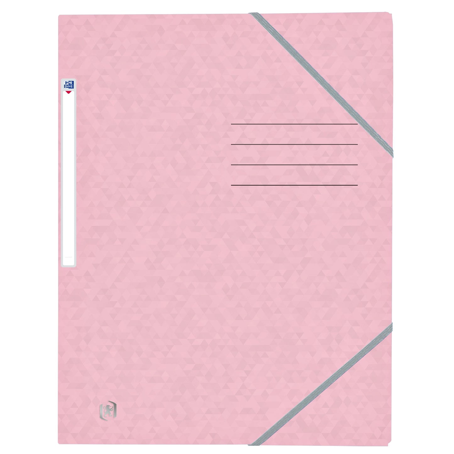 Oxford - Elastomap Top File+ A4 3 kleppen 390gr pastel roze