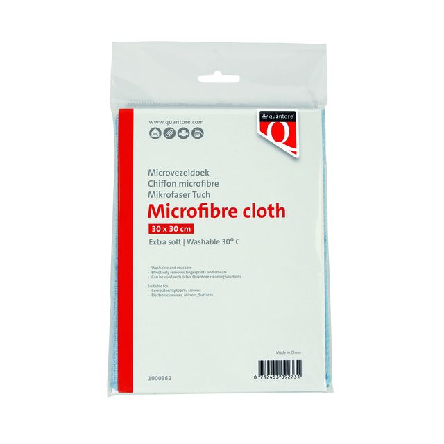 Quantore - Microvezeldoek 30x30cm blauw