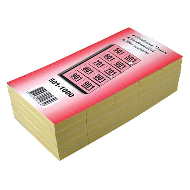 Klika - Garderobeblokken nummers van 501 t.e.m. 1.000, geel