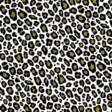 Klika - Cadeaupapier Geschenkpapier Leopard spots gold on white ribbed 30 cm