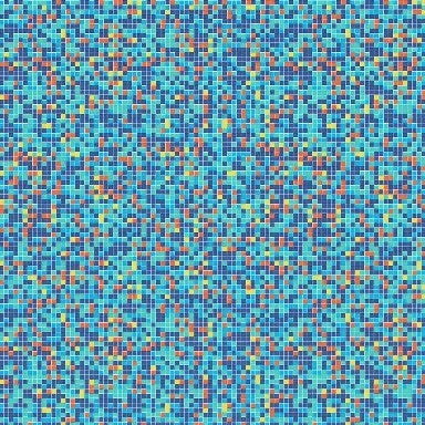 Klika - Papier cadeau Papier cadeau Mosaïque bleu sur blanc nervuré 50 cm