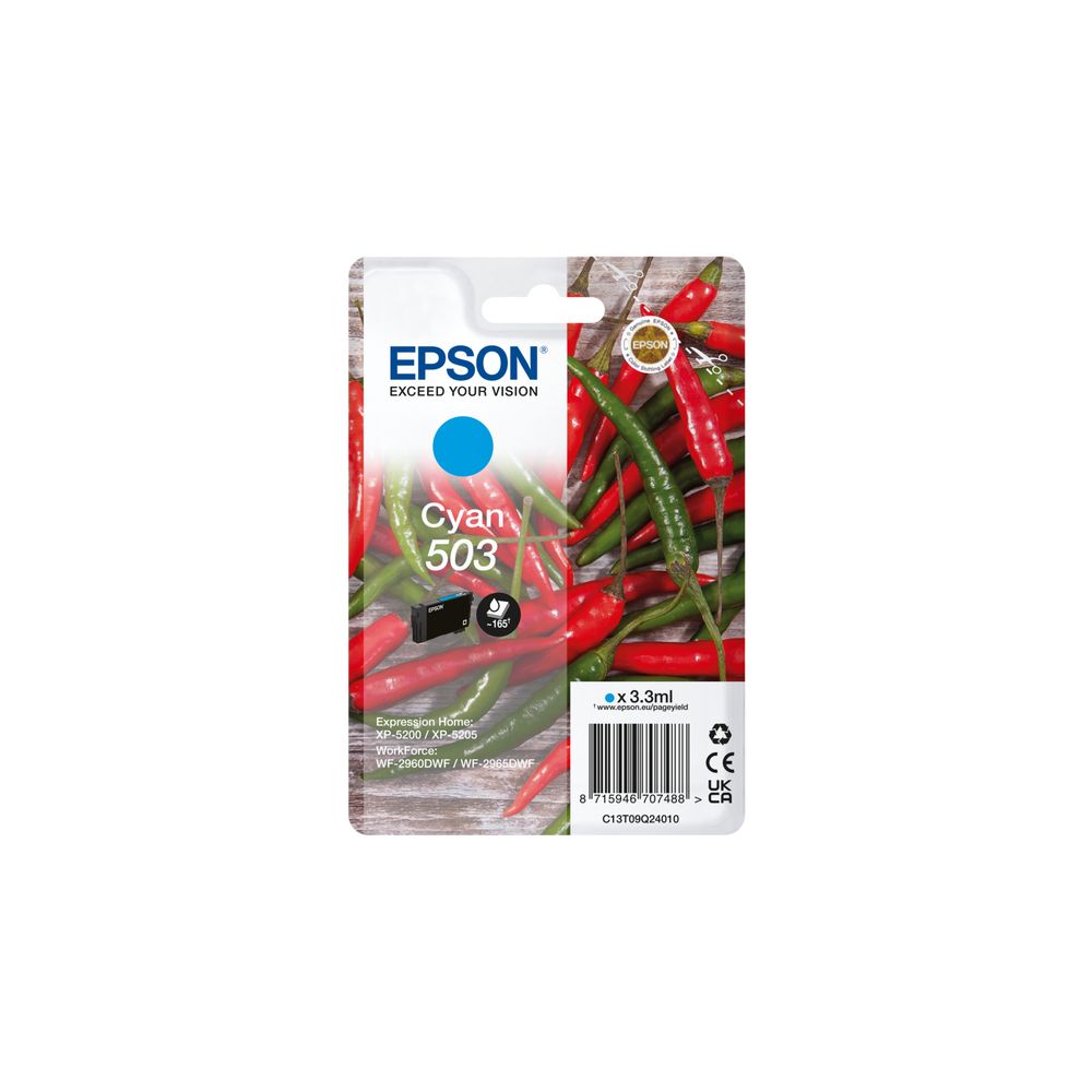 Epson - 503 inktcartridge 1 stuk(s) Origineel Normaal rendement Blauw