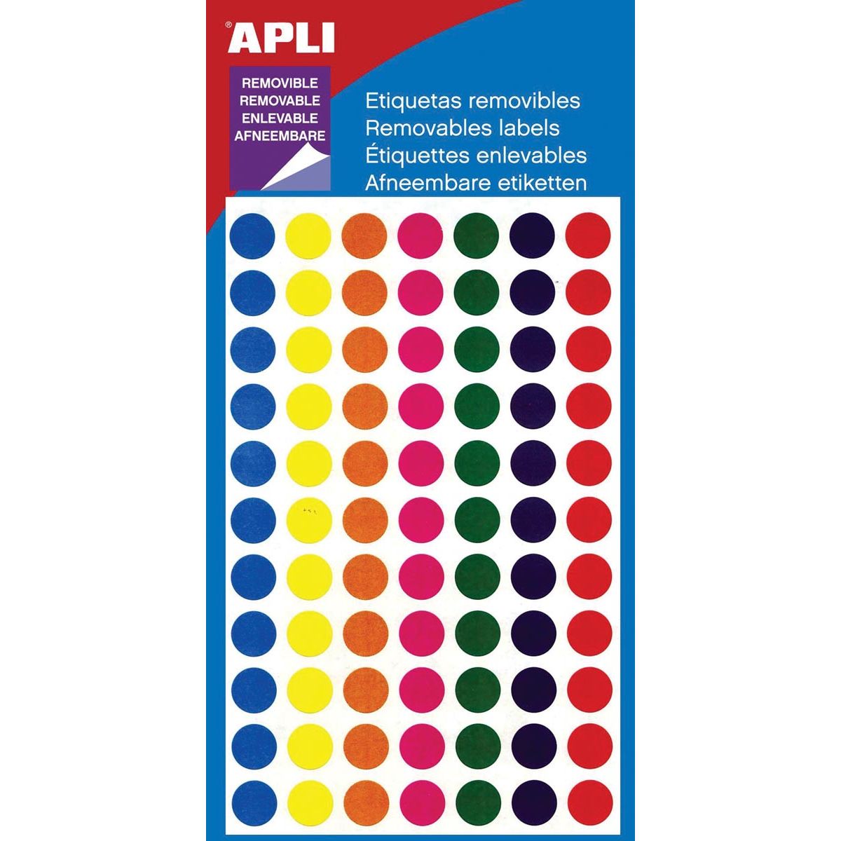 Apli - étiquettes amovibles cercle 8 mm (l x h), 308 pièces
