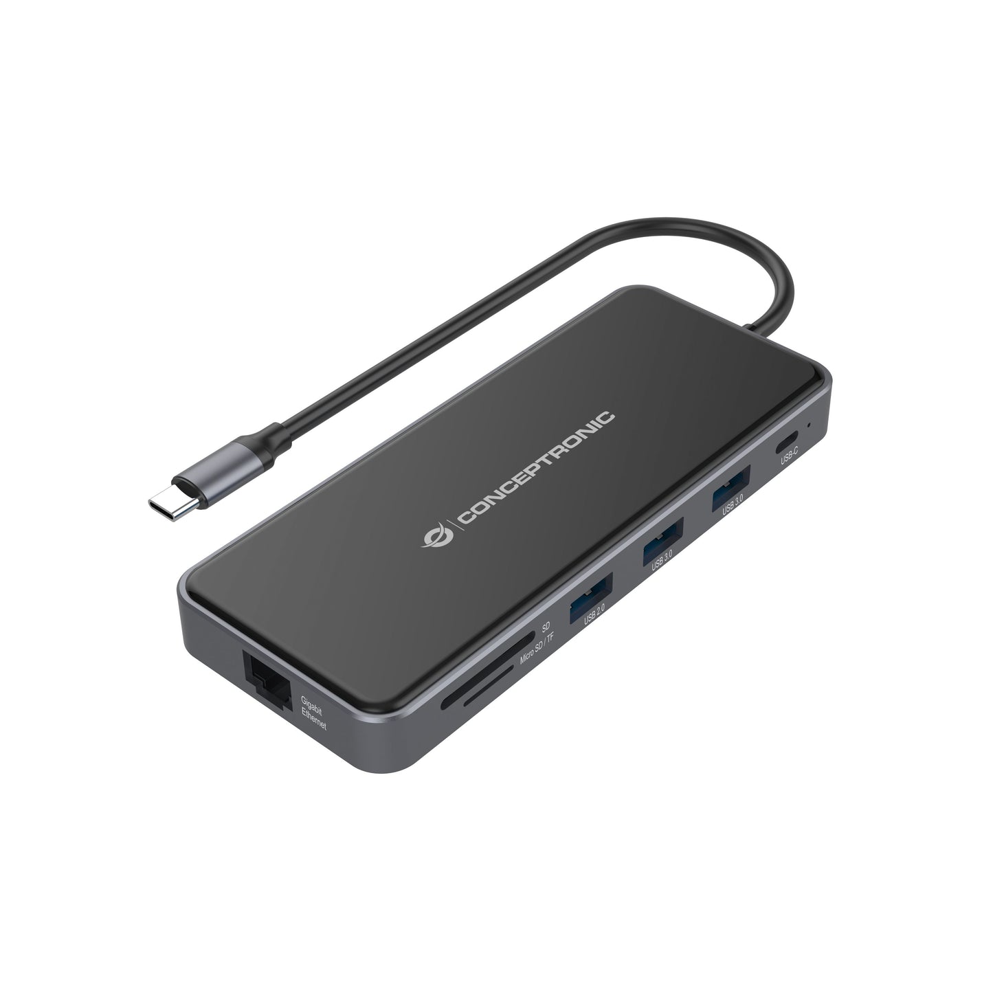 CONCEPTRONIC - DONN15G laptop dock poortreplicator Bedraad USB 3.2 Gen 1 (3.1 Gen 1) Type-C Grijs