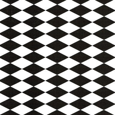 Klika - Papier cadeau Papier cadeau Diamant noir sur nervuré blanc 30 cm