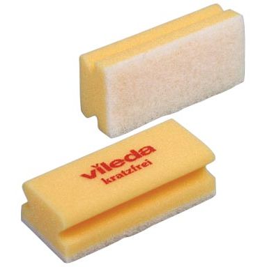 Vileda - spons Glitzi Quattro, geel, pak van 10 stuks