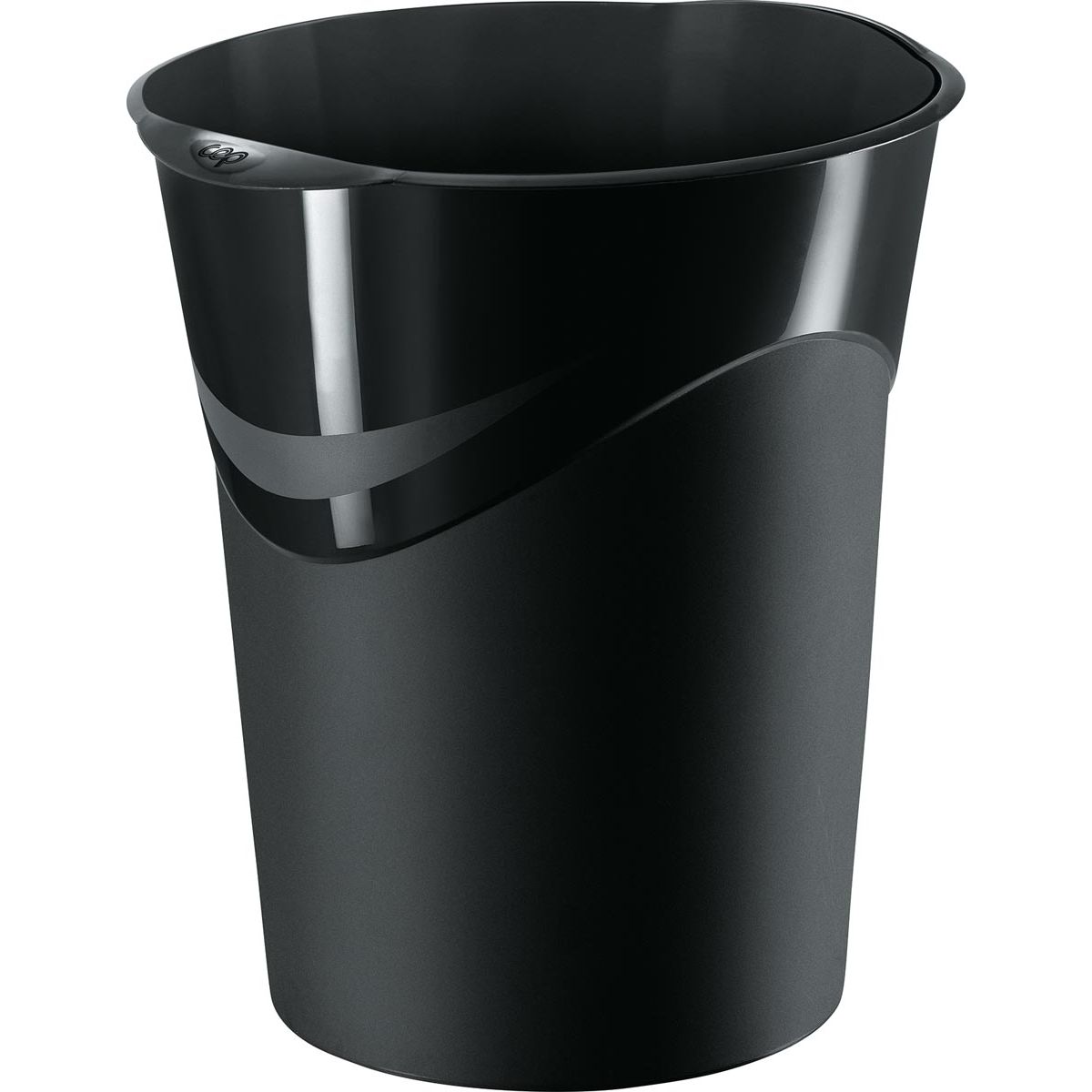 CEP - Grüner Abfallkorb, 14 l, schwarz