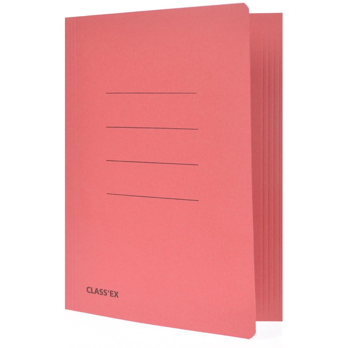 Classex - Classeur Class'ex, 3 rabats pi 18,2 x 22,5 cm (pour carnet pi), cerise