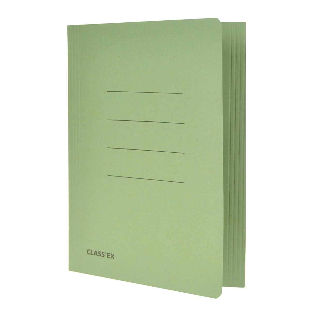 Classex - Classeur Class'ex, 3 rabats pi 18,2 x 22,5 cm (pour carnet pi), vert