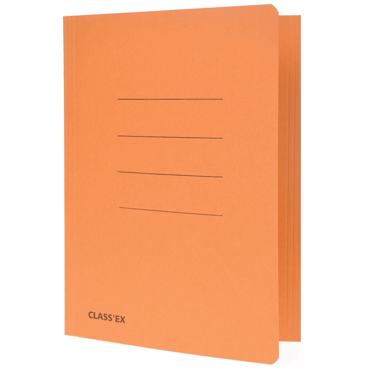 Classex - Classeur Class'ex, 3 rabats pi 18,2 x 22,5 cm (pour carnet pi), orange