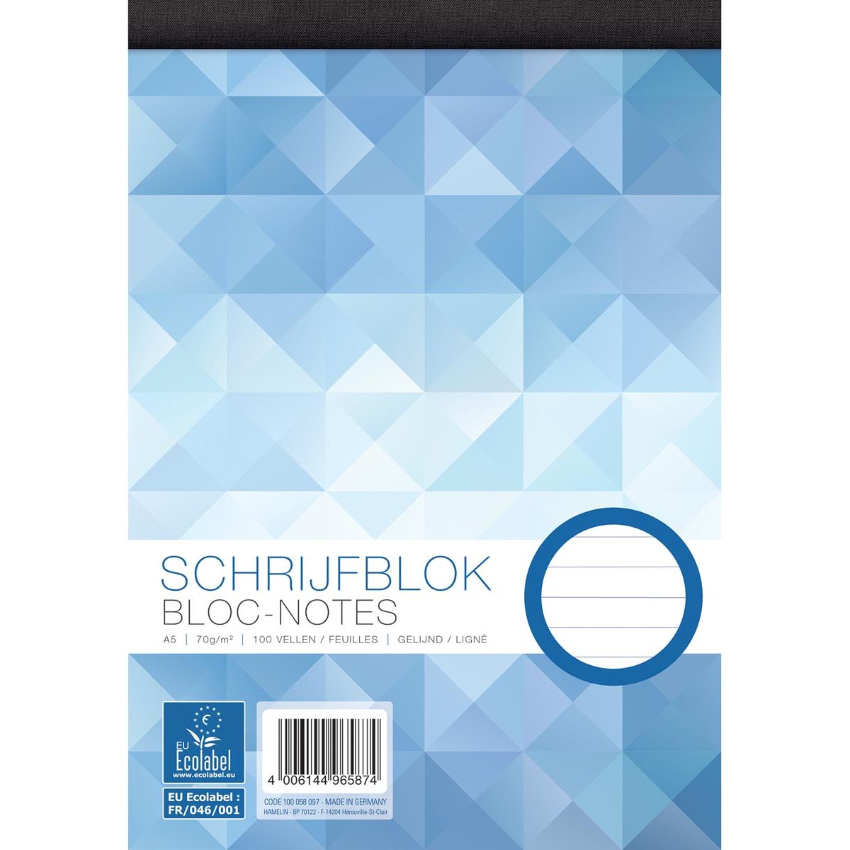 Work - Schreibblock, ft A5, 70 g/m², 100 Blatt, liniert