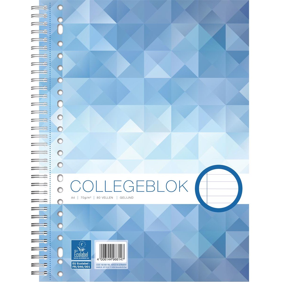 Work - collegeblok, ft A4, gelijnd, 80 vel