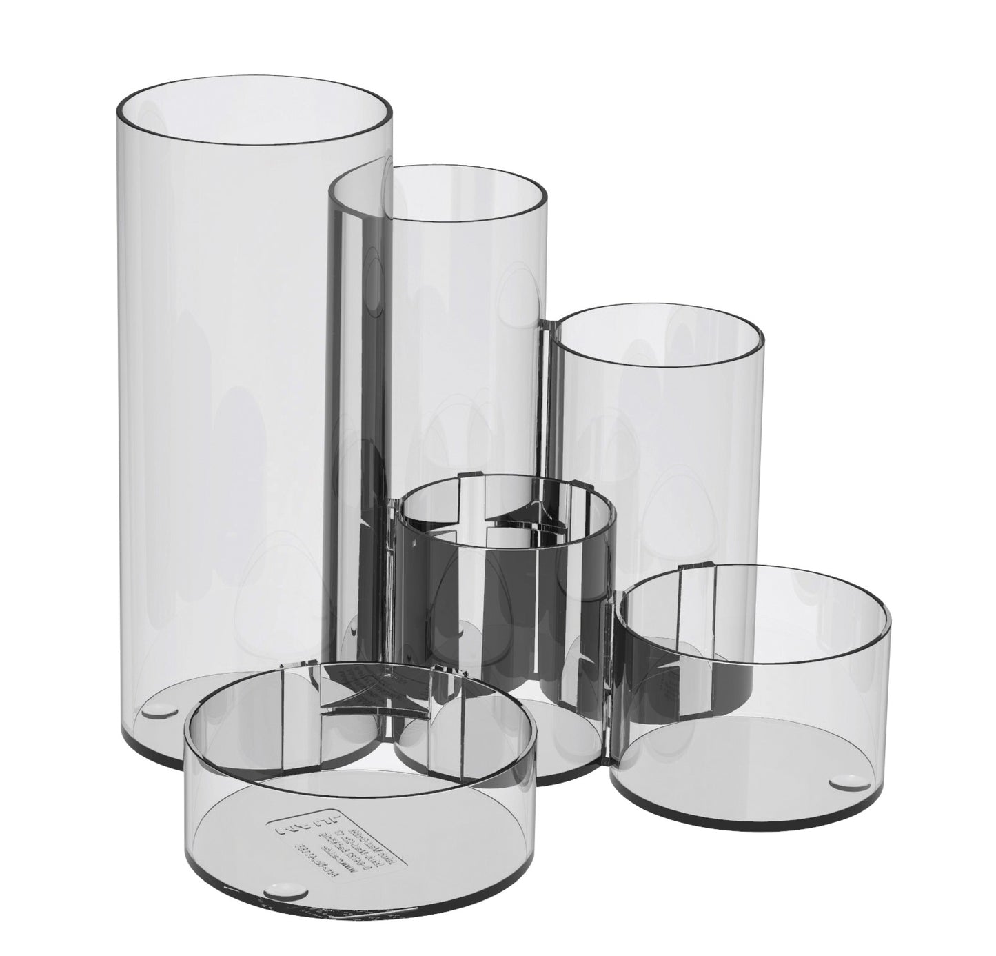 Maul - Trousse Tubo transparente 6 compartiments Ø15x12,5cm