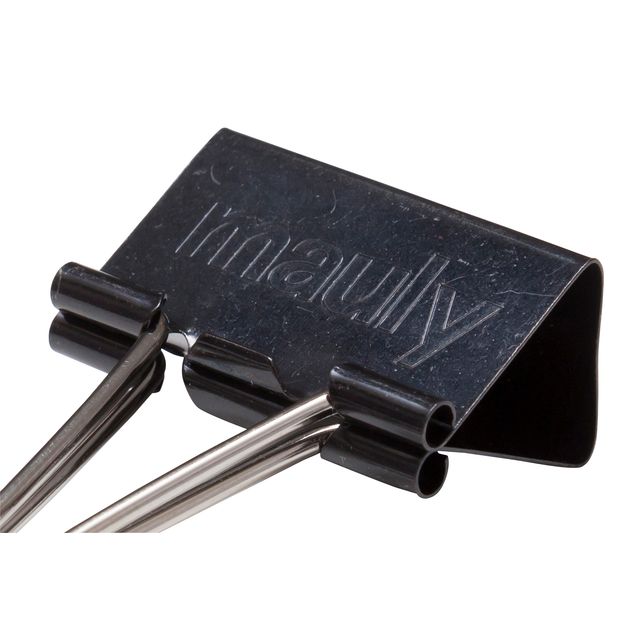 MAUL - Papierklem foldback 215 13mm zwart 12 stuks