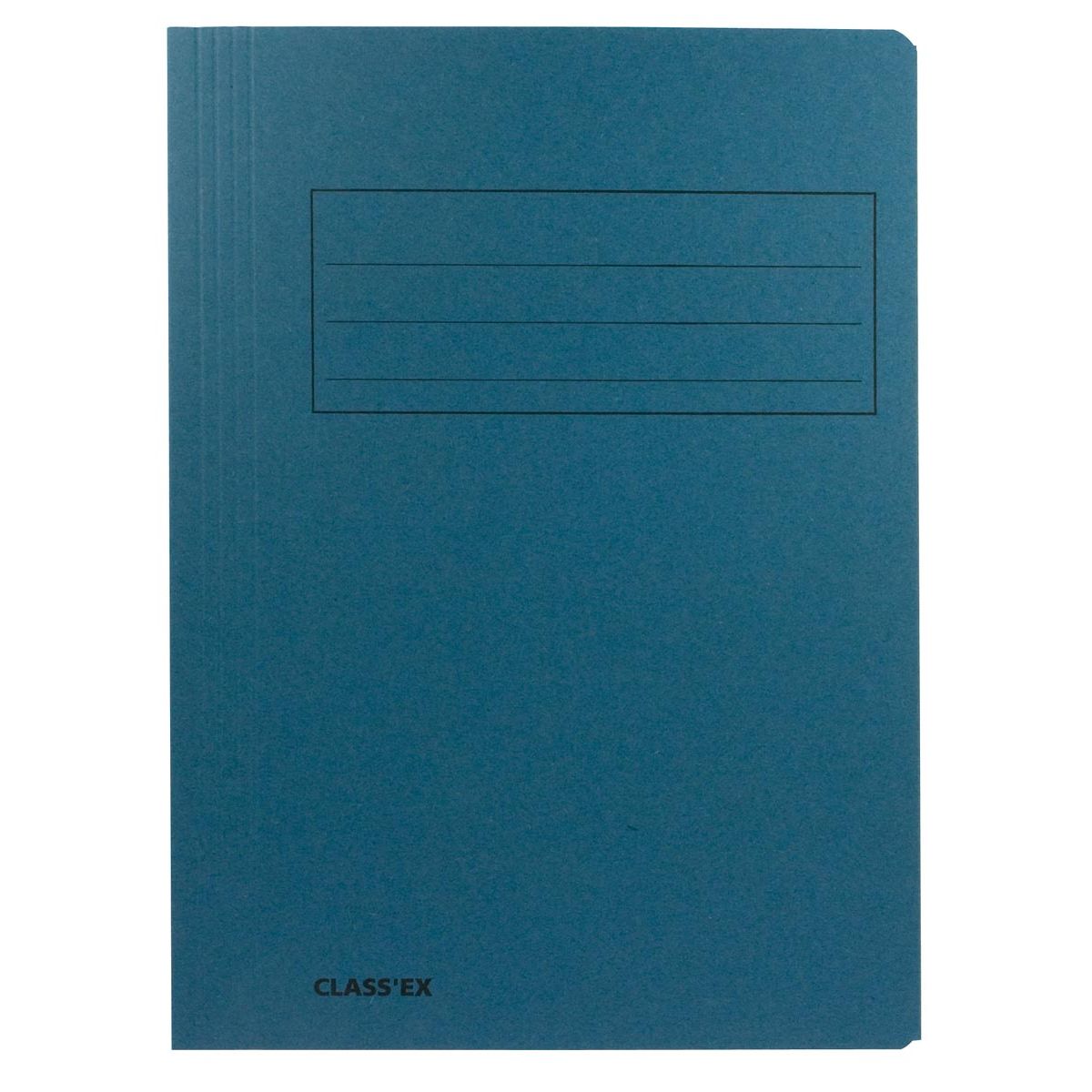 Classex - Classeur Class'ex, 3 rabats ft 23,7 x 34,7 cm (pour ft folio), bleu