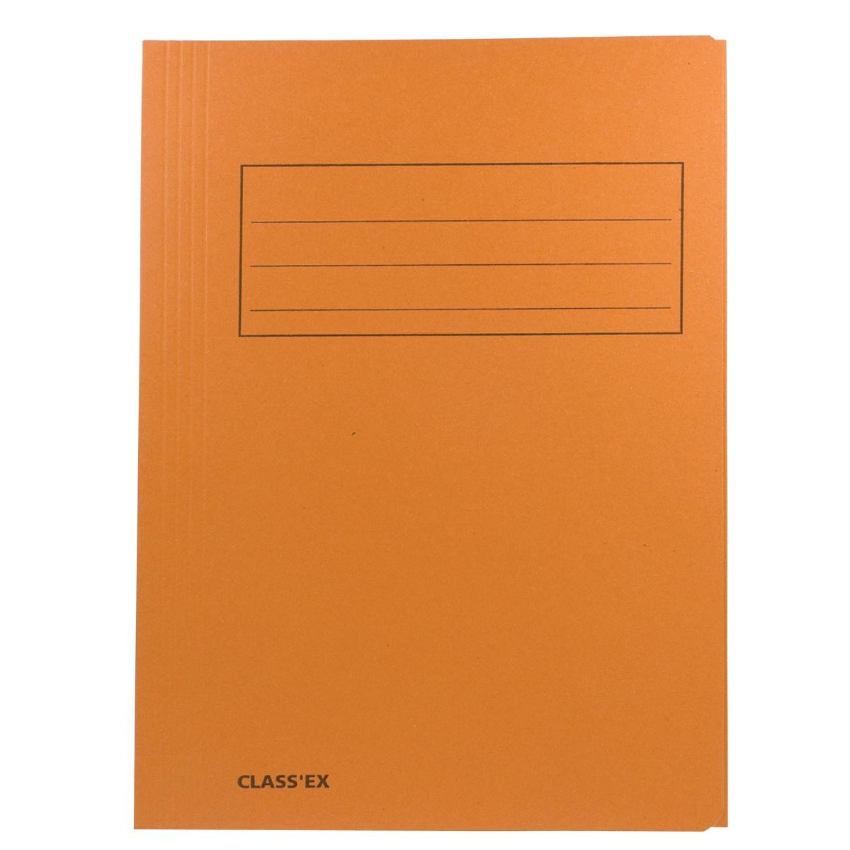 Classex - Classeur Class'ex, 3 rabats ft 23,7 x 34,7 cm (pour ft folio), orange