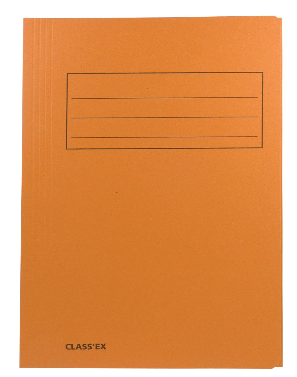 Classex - Class'ex dossiermap, 3 kleppen ft 23,7 x 34,7 cm (voor ft folio), oranje