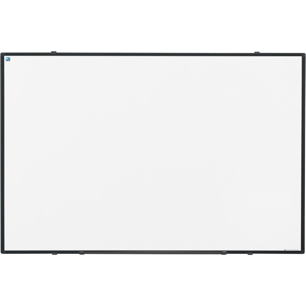 Smit Visual - Softline Whiteboard, lackierter Stahl, magnetisch, schwarzes Profil, 90 x 60 cm