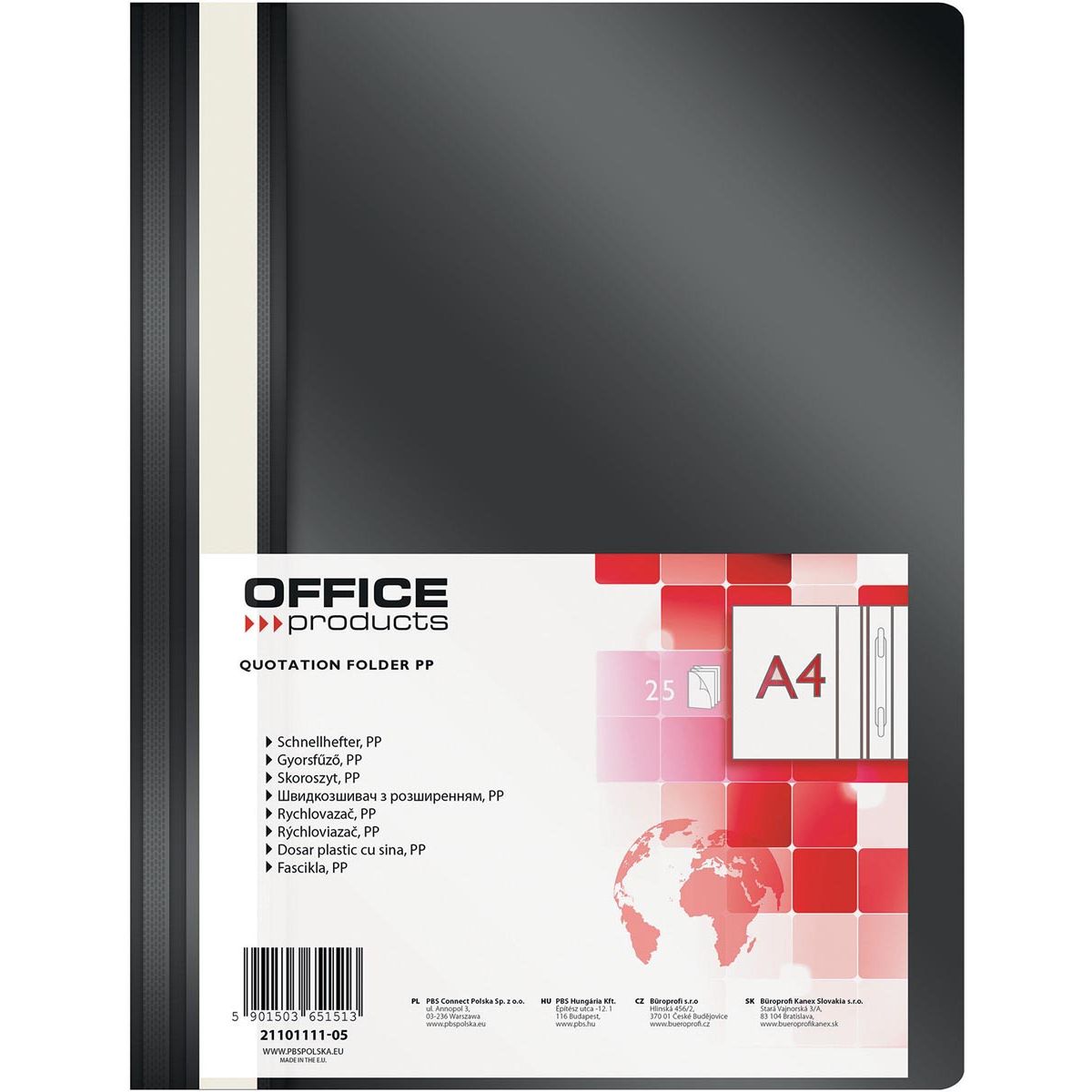 OFFICE products - snelhechtmap, zwart